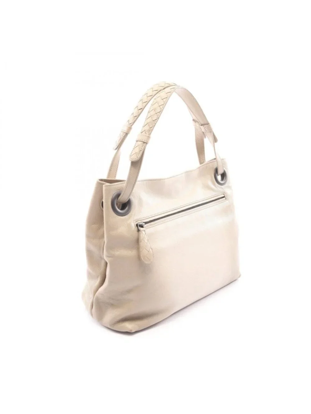 Bottega Veneta Tote Intrecciato Beige Ivory Leather